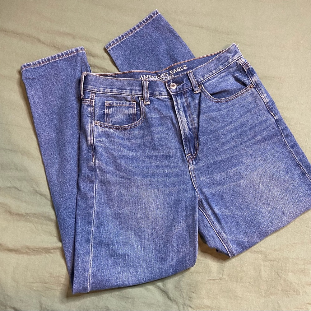 Dark Wash, American Eagle, Mom Jeans